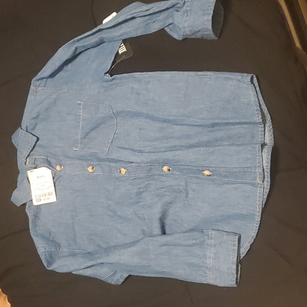 Boys denim button down